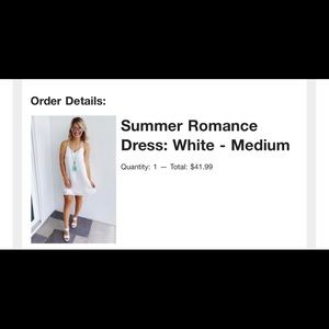 White Lace Dress Detailed open back